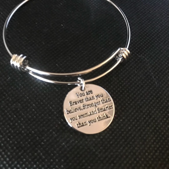 BRAVER Bracelet Silver Color Stainless Steel Expandable Adjustable Bangle NEW - Picture 4 of 8